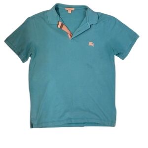 Burberry Blue Polo Shirt Classic Design